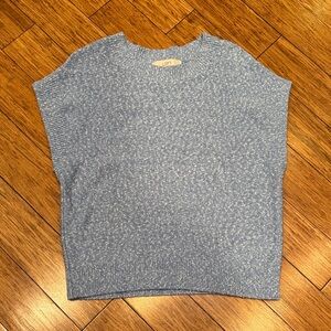 Loft blue marled cap sleeve sweater. XS. NWOT